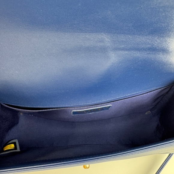 Chanel Lambskin Quilted Medium Boy Flap Bag in Blue - Picture 6 of 9